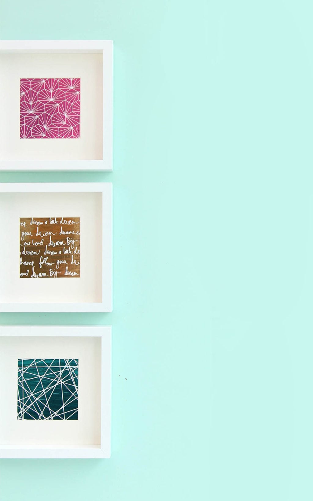 Easy Foiled Negative Wall Art with the Minc Foil Applicator | Damask Love