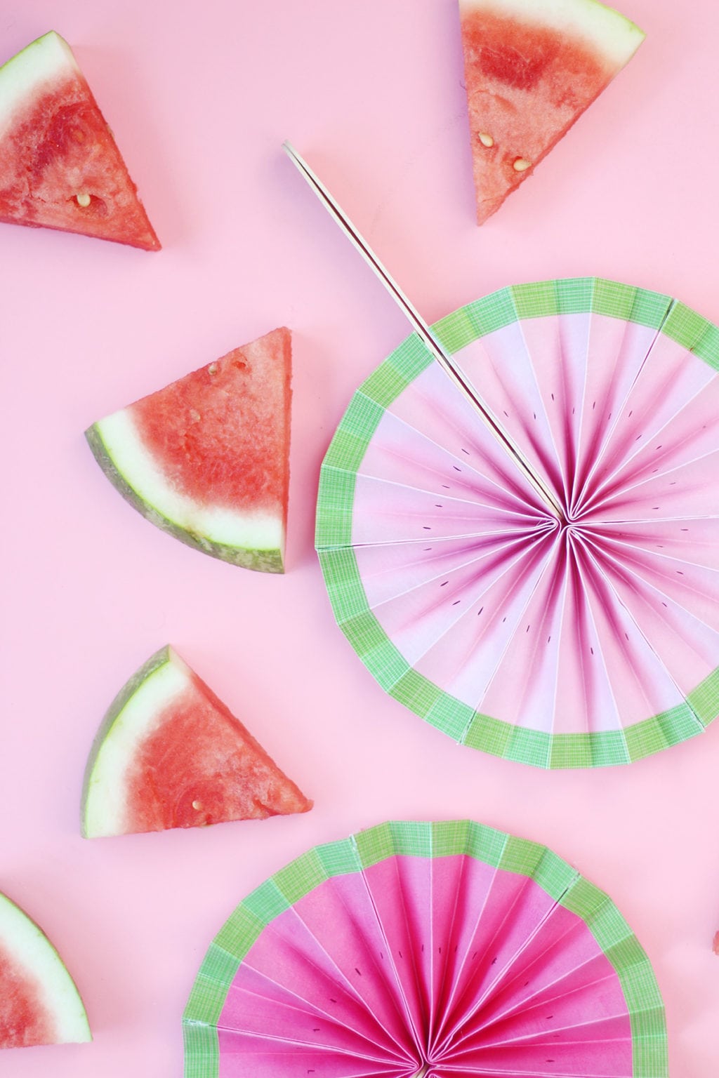 DIY Paper Plate Watermelon Fans Craft - Such A Cute Summer Activity!