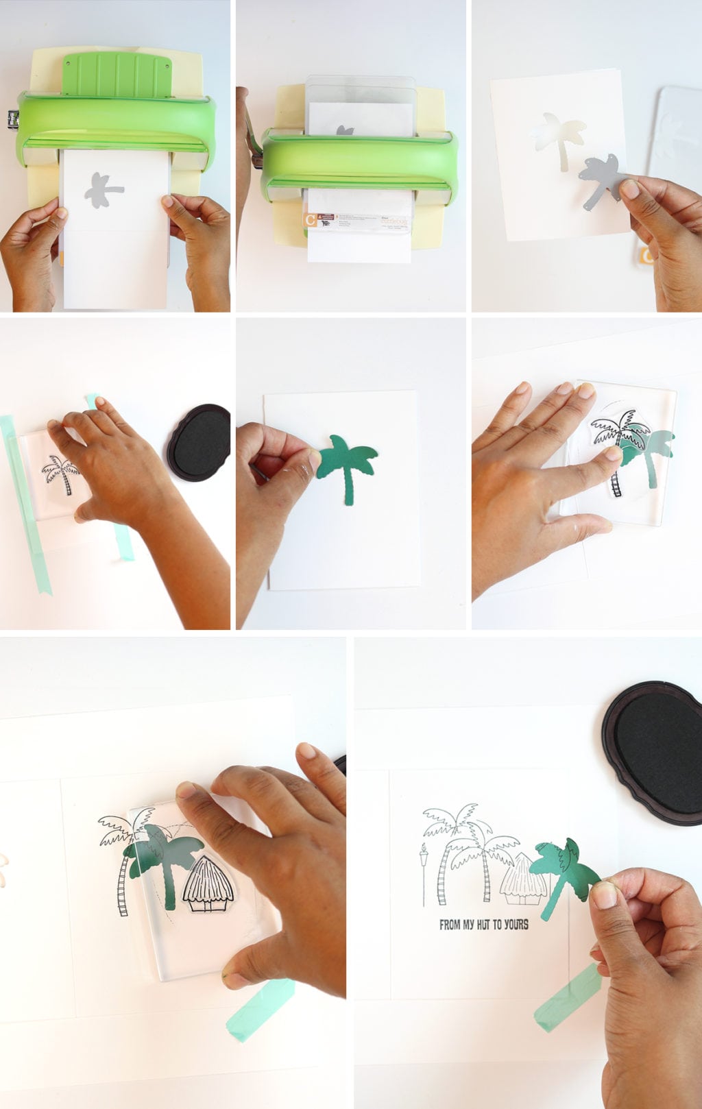 Die Cut Inside-out Tropical Cards | damask love