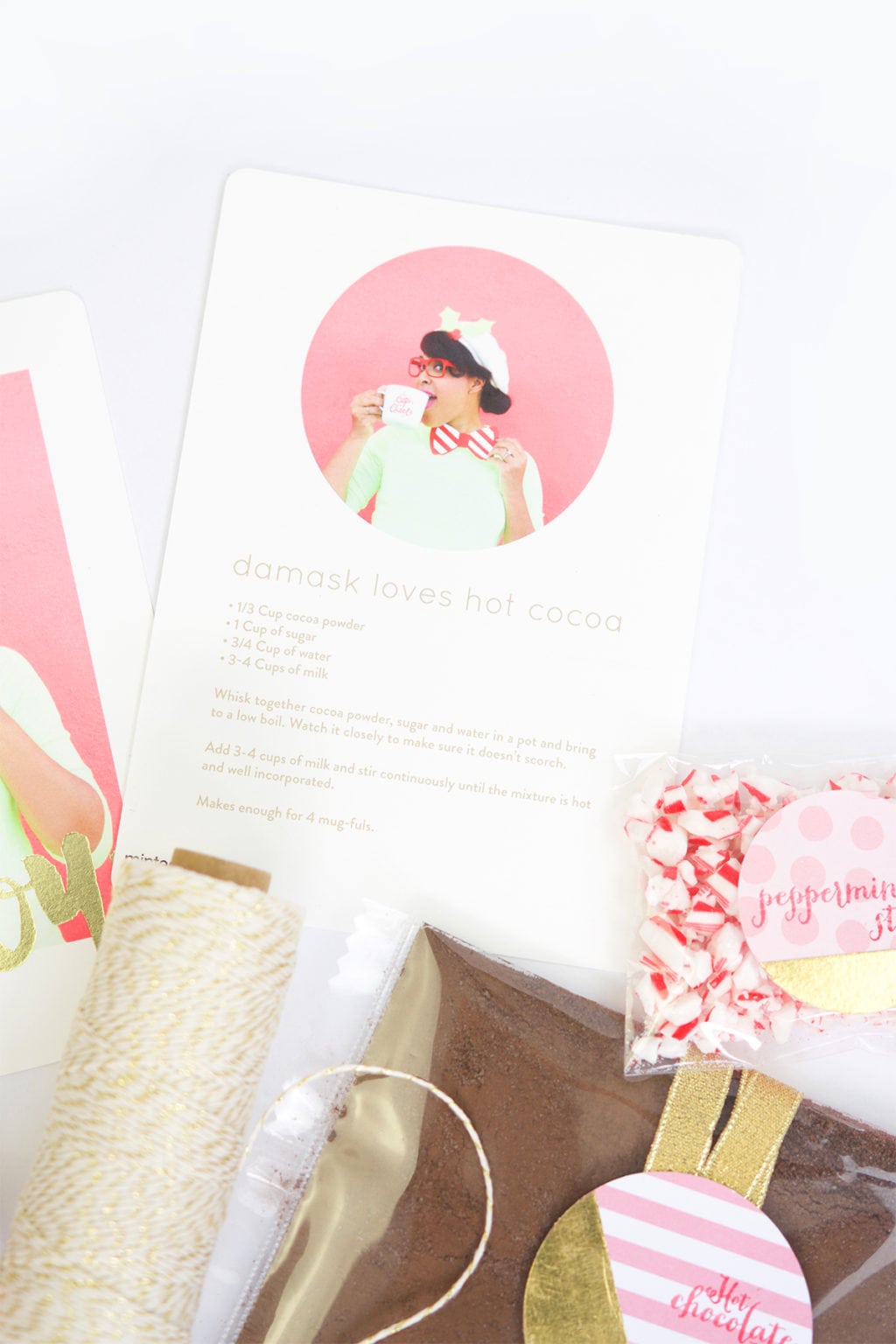Gold Foiled Cocoa Kit with Minted | damask love