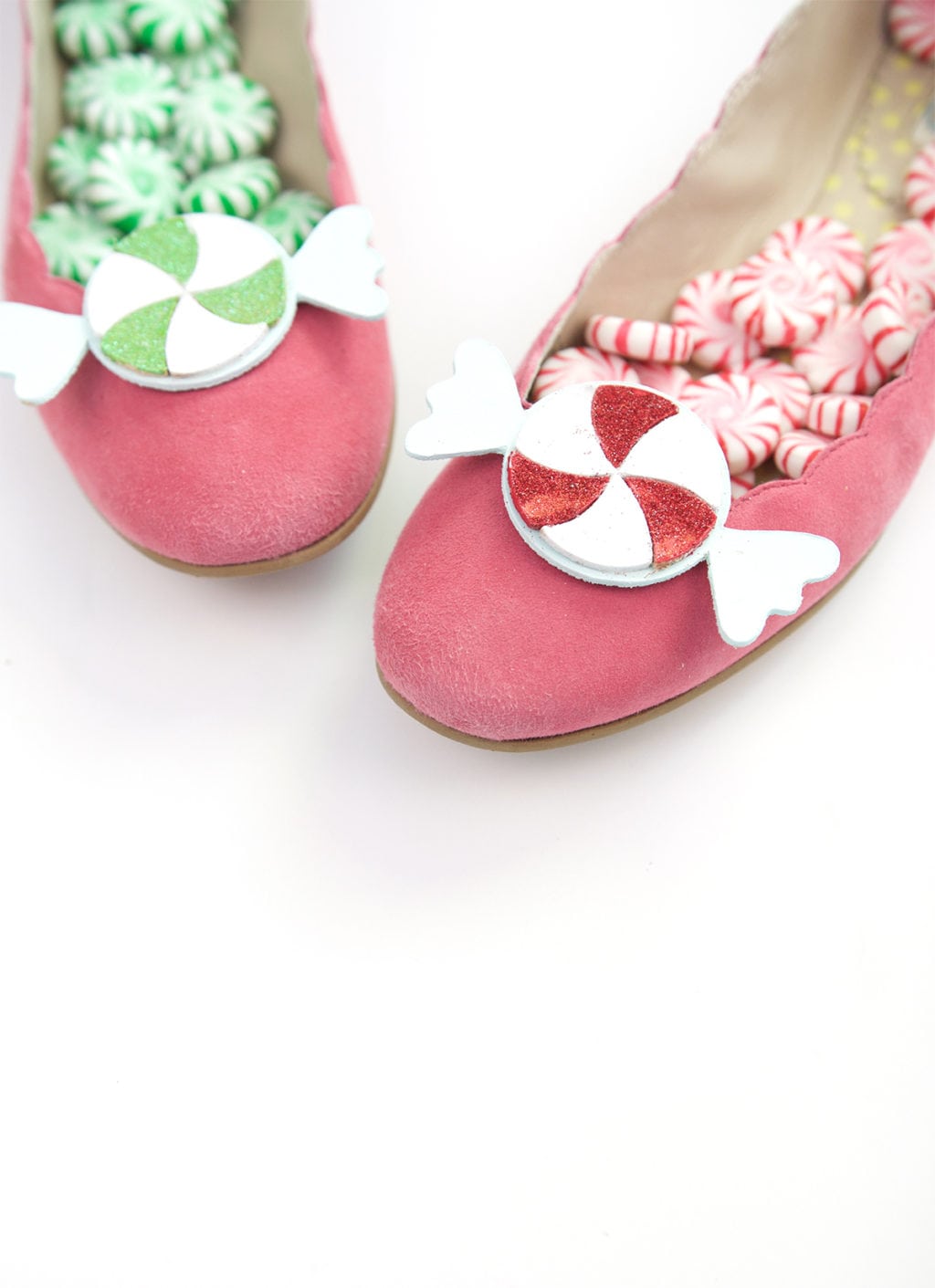 Peppermint Candy Shoe Clips | damask love