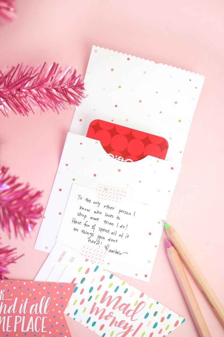 Easy Gift Card Holder + Free Printables - Damask Love