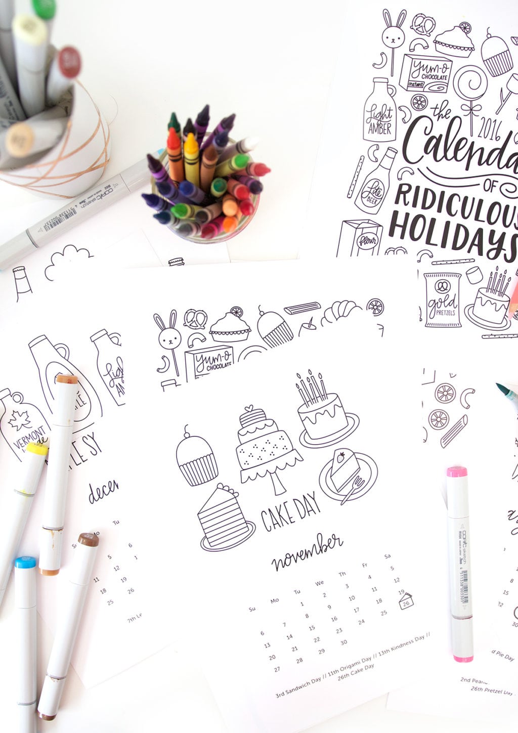 Free Printable Coloring Calendar | damask love