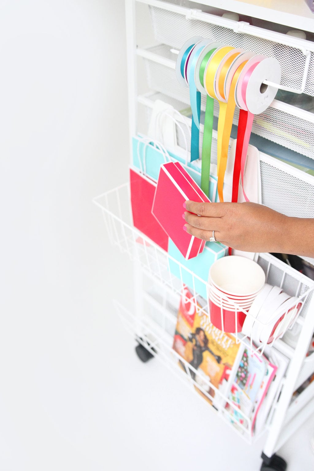 Store & Organize All Your Wrapping Supplies With This Crafty Cart