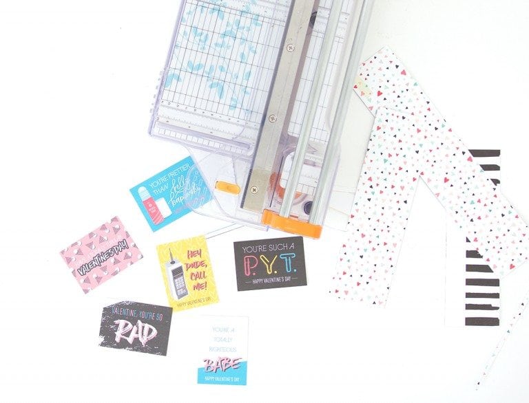 Free Printable 80's Inspired Valentine's - Damask Love