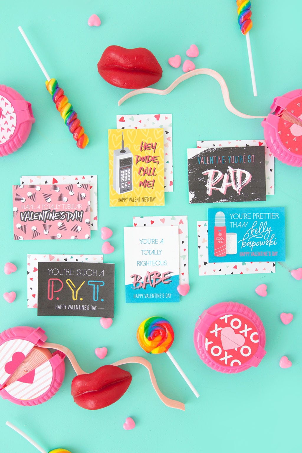 Free Printable 80's Inspired Valentines