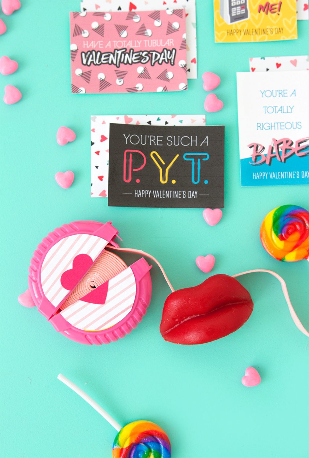 Free Printable 80's Inspired Valentines