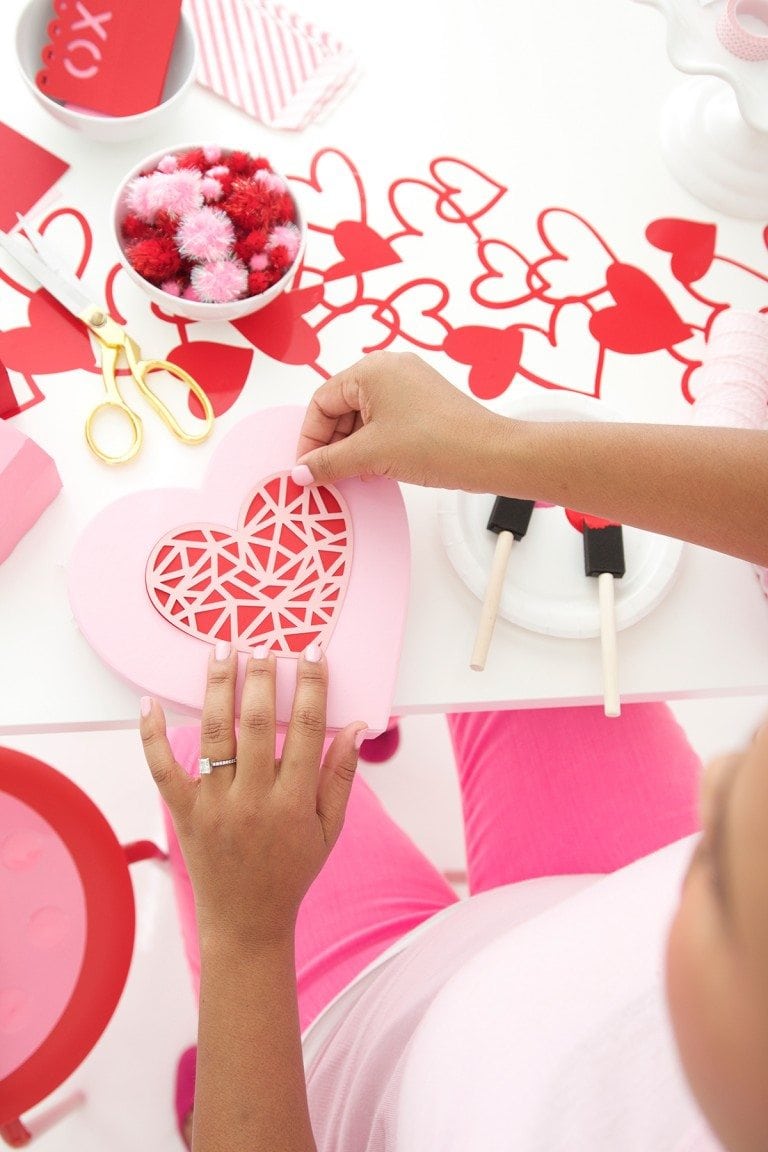 Cricut Explore Valentine's Day Crafting Party | Damask Love