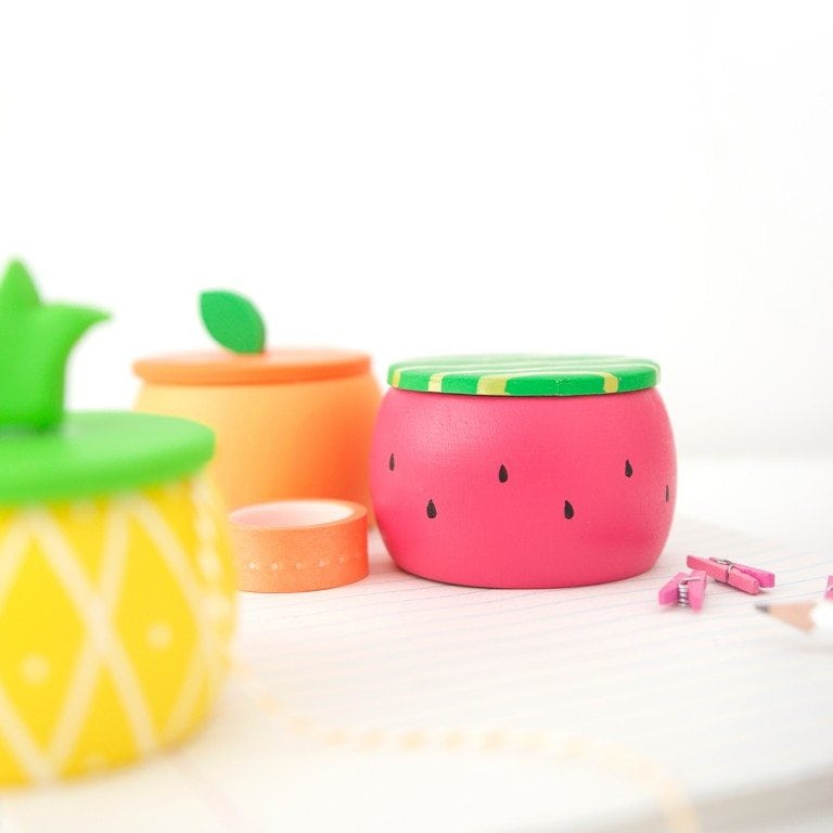 Fruity Wooden Bracelet Trinket Boxes Damask Love