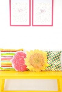 DIY Photo Transfer Fabric Flower Pillows