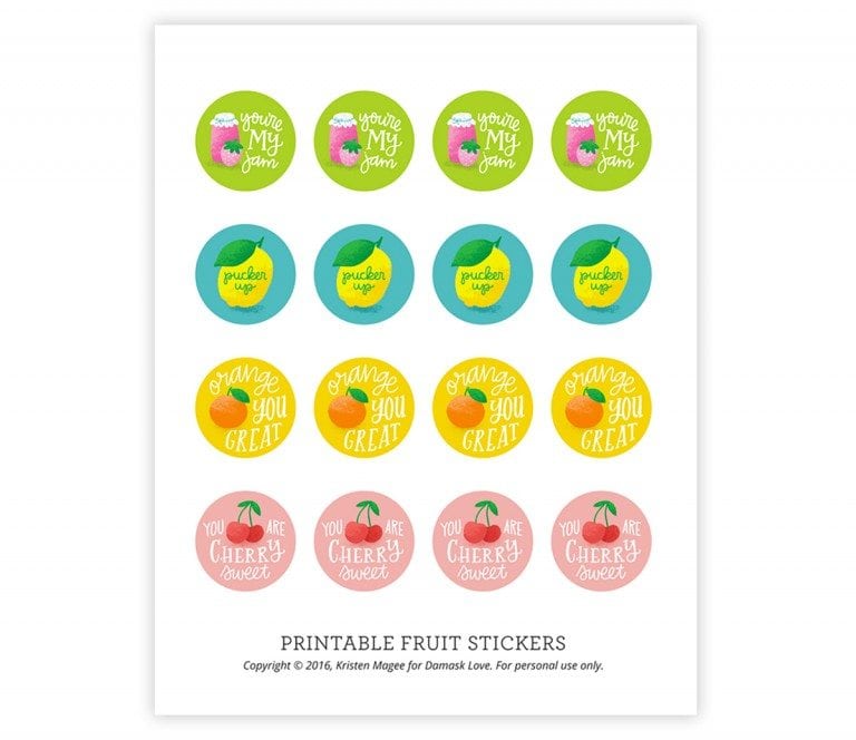 DIY Printable Scratch and Sniff Stickers - Damask Love