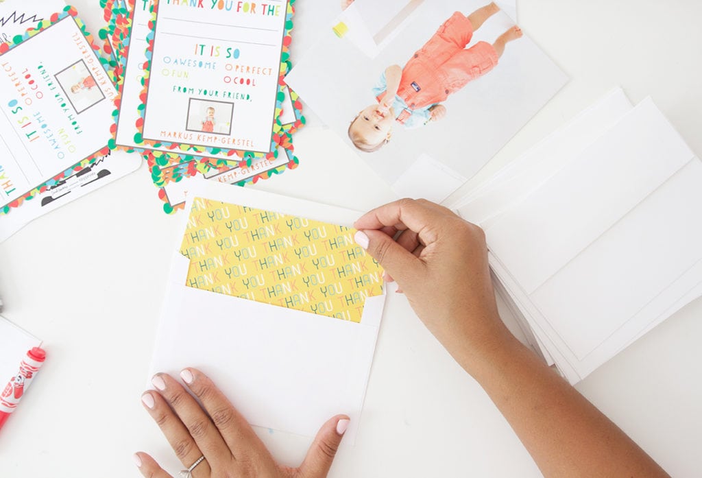 Encourage gratitude with even the littlest people in your home with fun, playful kid-friendly thank you cards from Tiny Prints