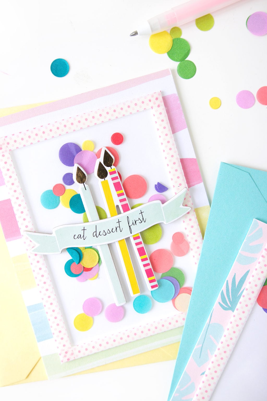 DIY Easy Shaker Cards - Damask Love