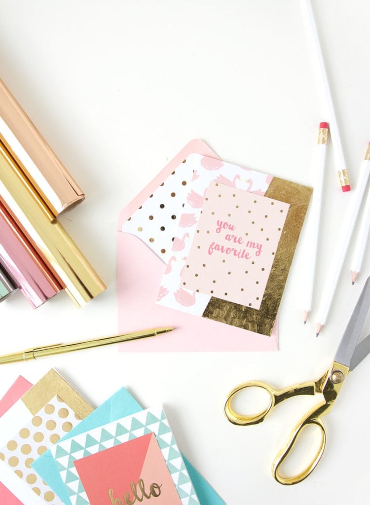 Easy DIY Foiled Stationery - Damask Love