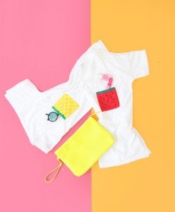 Use an Old Navy Tee to create perfect summertime DIY fruit pocket tees.