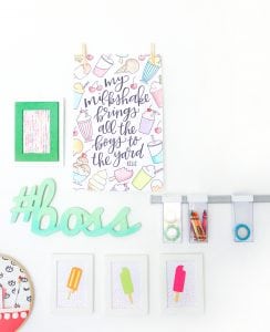 Give a little love to your favorite song lyrics and do some crafting at the same time with these Coloring Song Lyric Posters perfect for the office, kitchen or craft room.