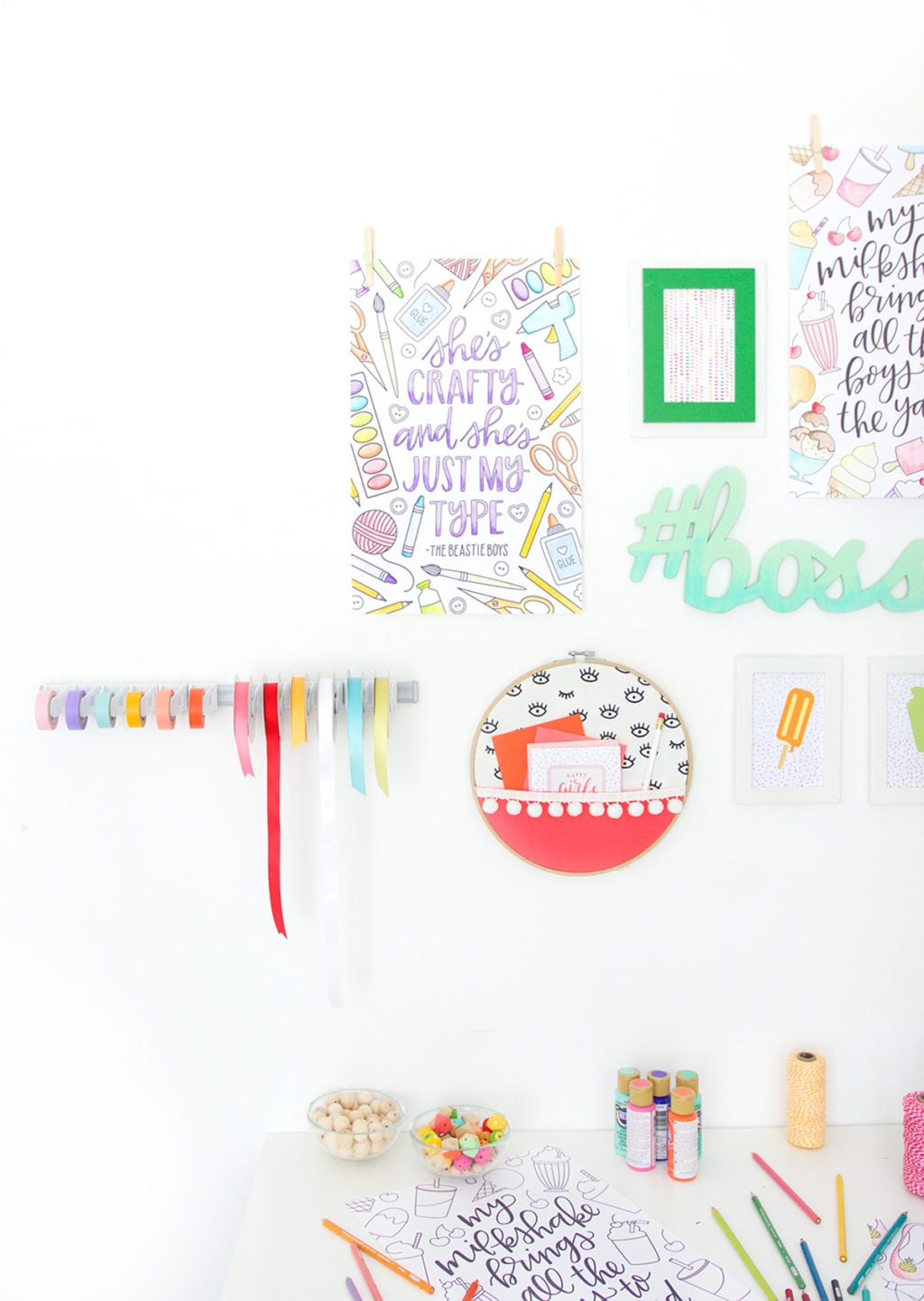 Give a little love to your favorite song lyrics and do some crafting at the same time with these Coloring Song Lyric Posters perfect for the office, kitchen or craft room.