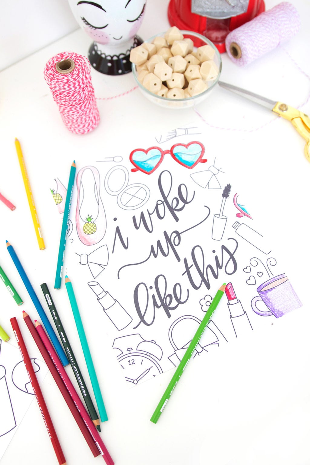 Give a little love to your favorite song lyrics and do some crafting at the same time with these Coloring Song Lyric Posters perfect for the office, kitchen or craft room.