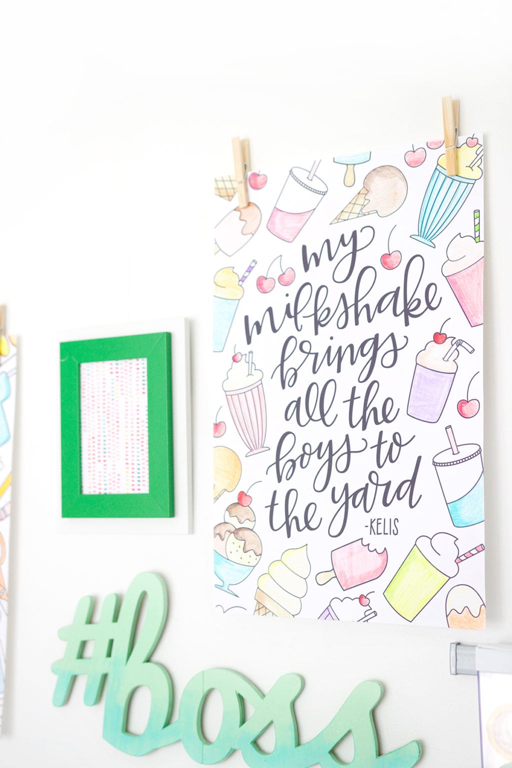 Give a little love to your favorite song lyrics and do some crafting at the same time with these Coloring Song Lyric Posters perfect for the office, kitchen or craft room.