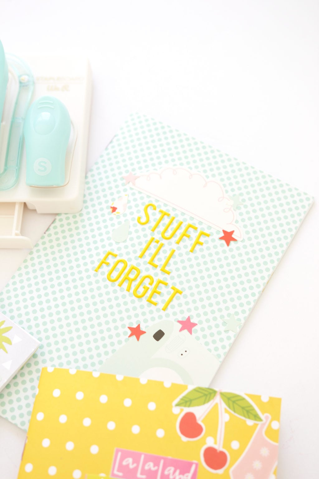 Introducing the new We R Memory Keepers Staple Board that let's you staple anywhere on the page. Use it to create these Easy Stapled Notebooks in minutes