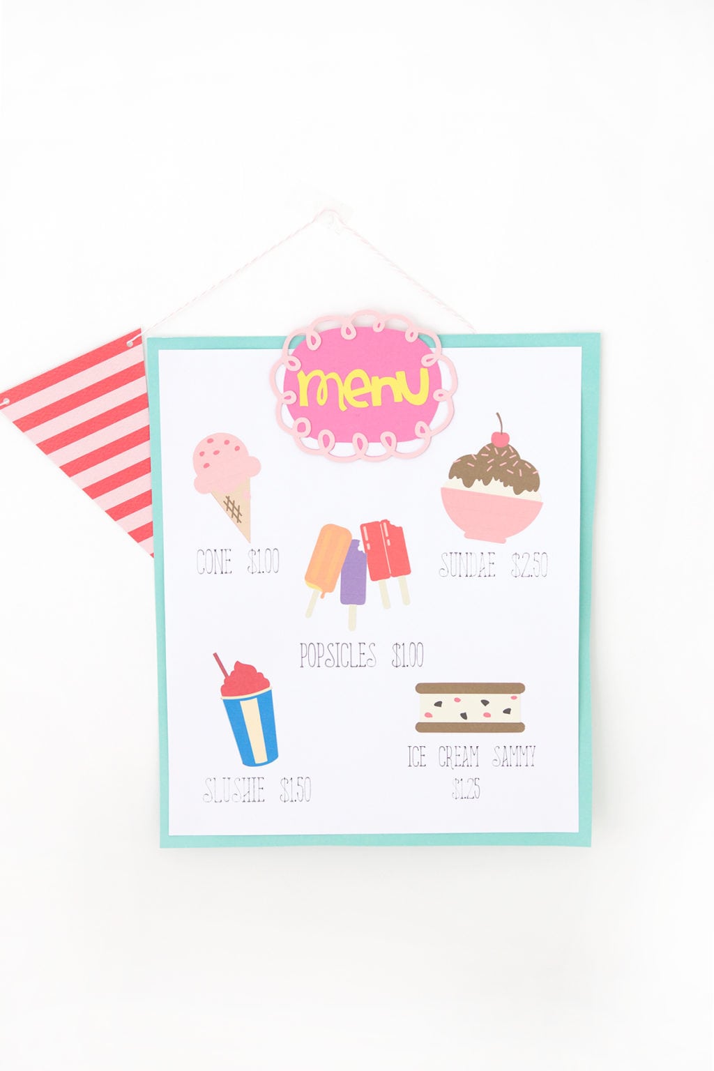 Use your Cricut Explore and a cardboard box to create a child's pretend play ice cream cart