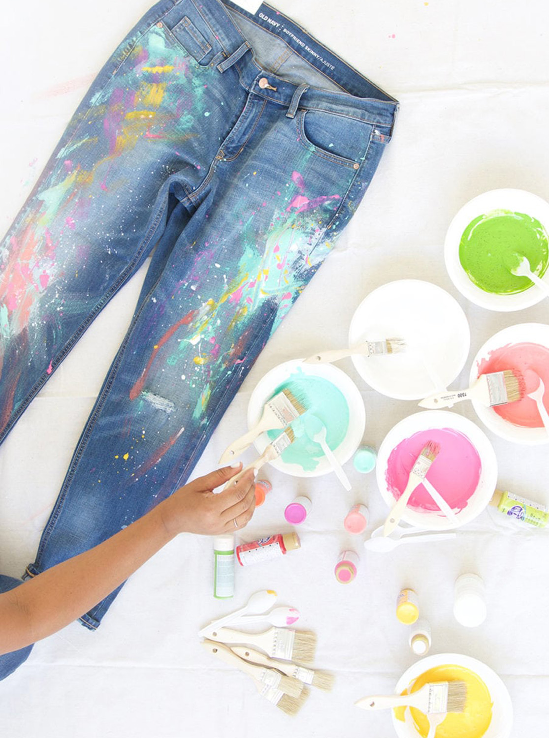DIY Splatter Paint Jeans