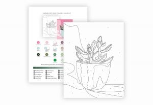 A throwback craft that you are going to love. This printable paint by number is easy and gives you foolproof results with a color key showing each color you need to complete the design.
