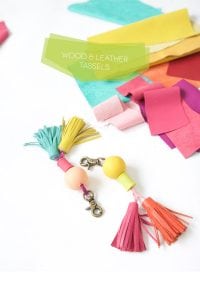 Tassels will never go out of style so why not create these leather and wood bead tassels in just a few steps.Your tote bag will thank you.