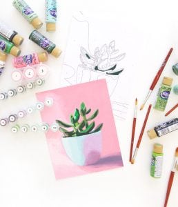 A throwback craft that you are going to love. This printable paint by number is easy and gives you foolproof results with a color key showing each color you need to complete the design.
