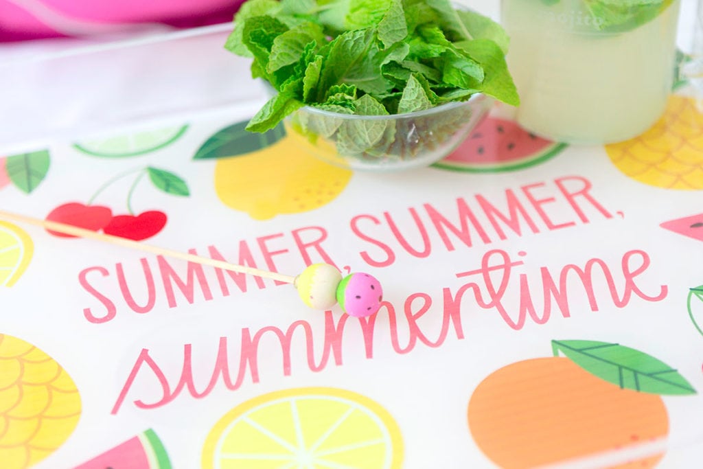 Customize your own DIY Shutterfly Acrylic Trays with free downloads that are perfect for summertime entertaining by the pool