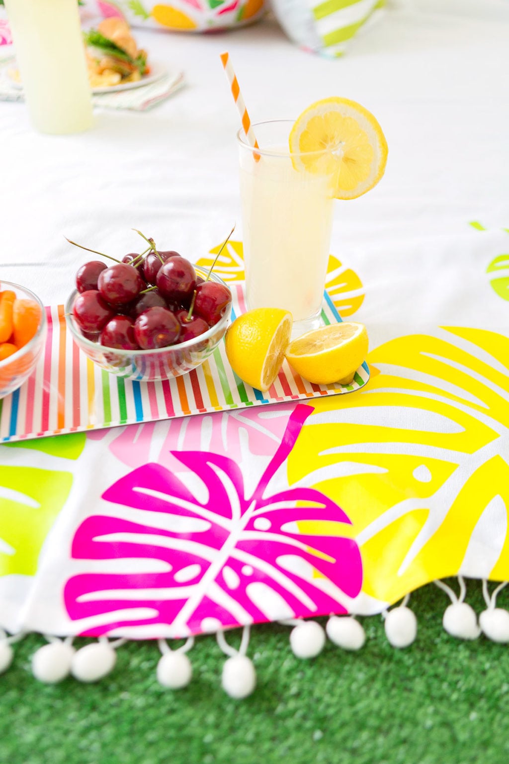 Use your Cricut Explore to create this Cricut Iron-On Picnic Blanket featuring bold colors and on-trend