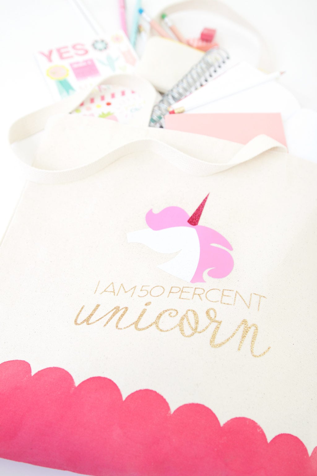 Celebrate your inner unicorn with this easy to make DIY Unicorn Tote Bag perfect for back to school or everyday use. 