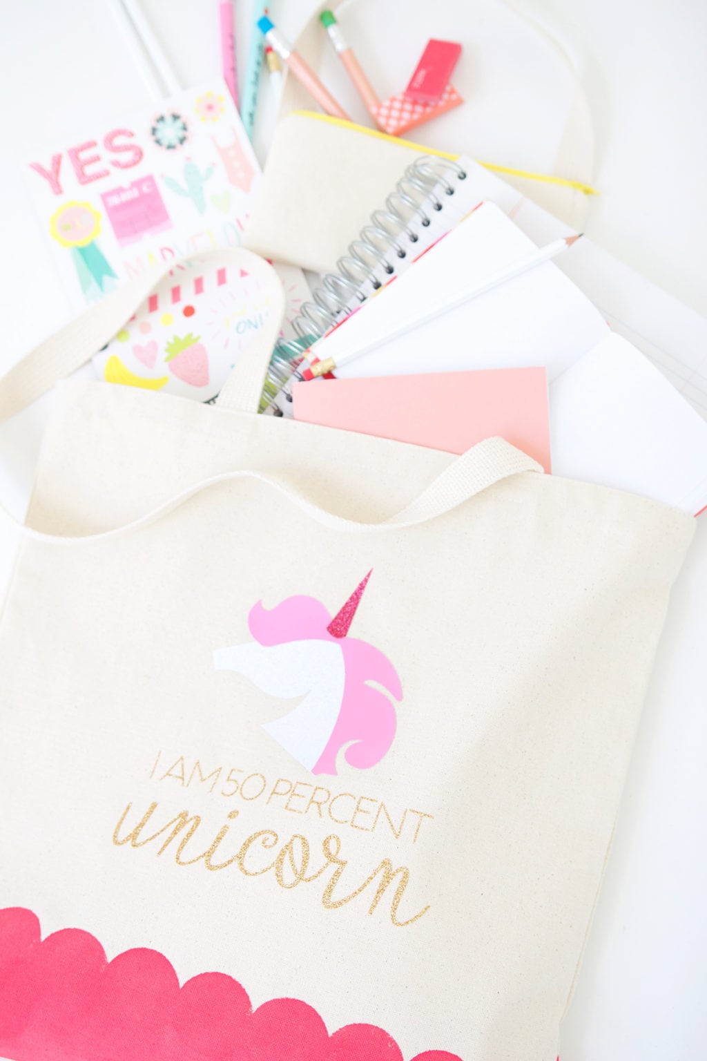 Celebrate your inner unicorn with this easy to make DIY Unicorn Tote Bag perfect for back to school or everyday use. 