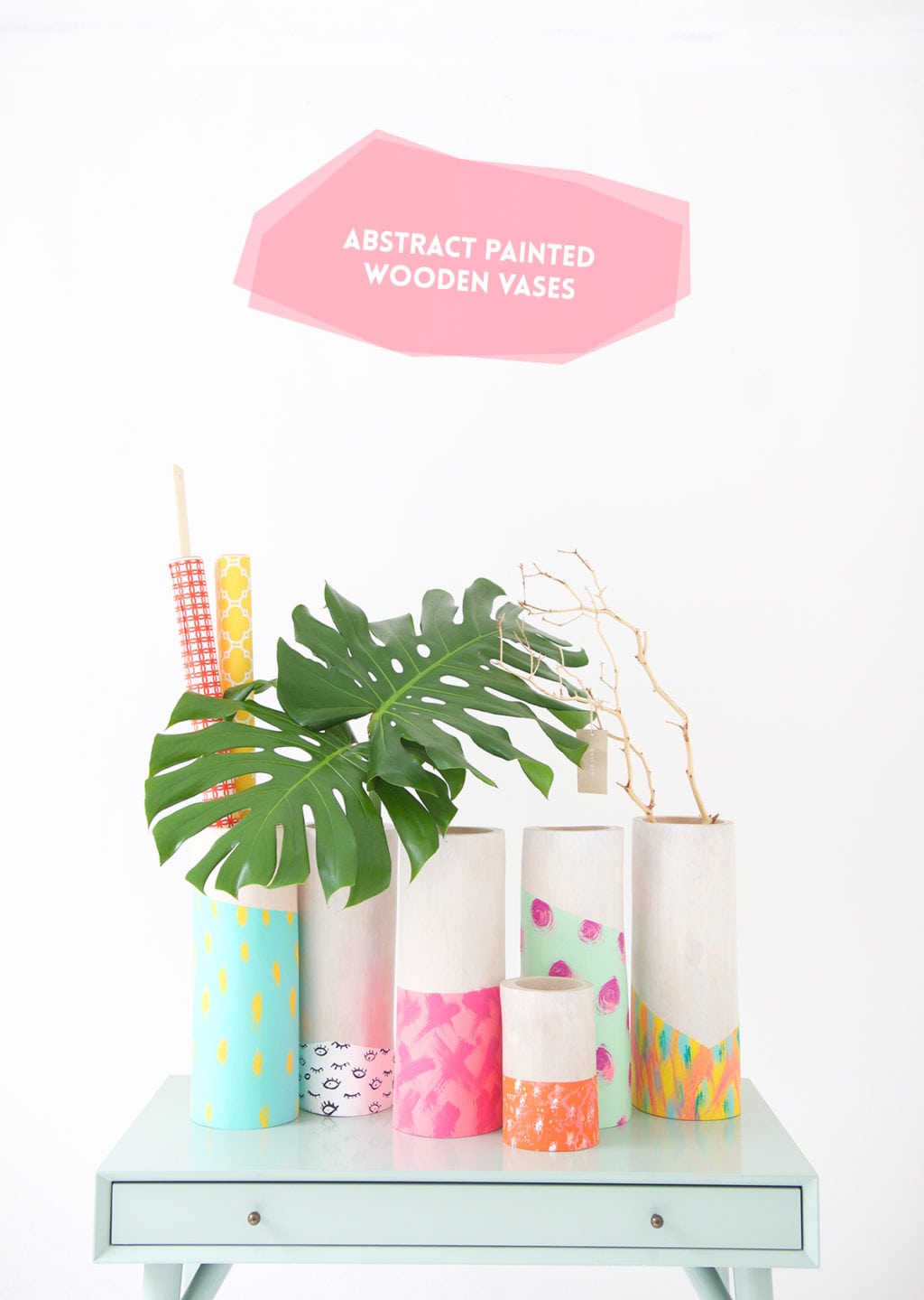 DIY Painted Wooden Vases are super simple to create with just basic supplies and a little imagination. This affordable craft will bring so much creativity into your home decor.