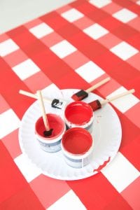Learn how to paint gingham onto your table top and create the perfect place for hosting indoor picnics year round!