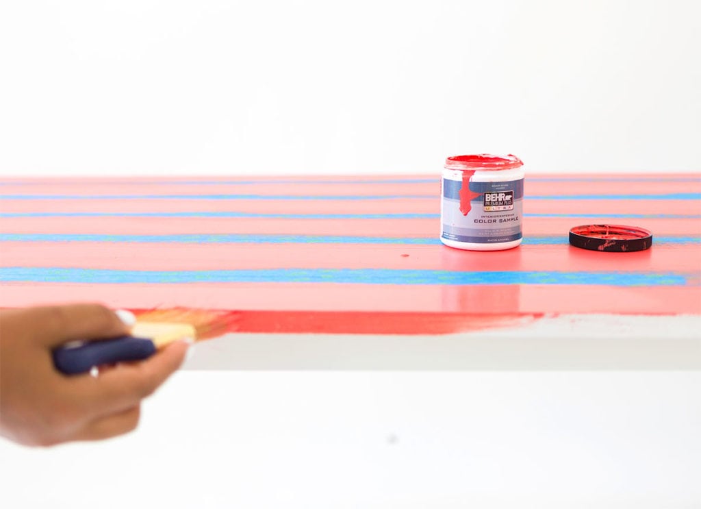 Learn how to paint gingham onto your table top and create the perfect place for hosting indoor picnics year round!