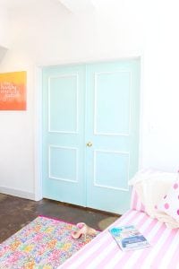 The DIY Stylish Painted Doors with Moulding are a simple and affordable way to upgrade a plain door into something impressive.