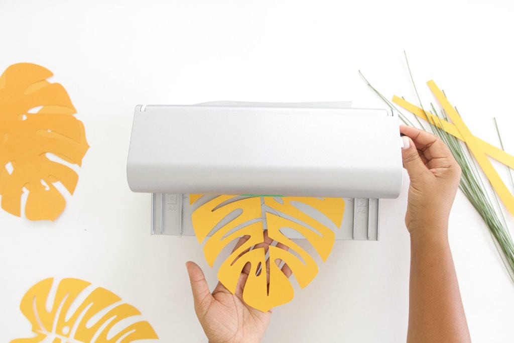 Autumn leaves are coming but I'm still holding on to summer. Combine both seasons with these DIY Paper Monstera Leaves made with a Cricut Explore