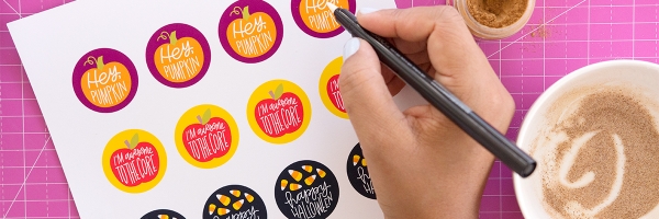 DIY Fall Scratch and Sniff Stickers - Damask Love
