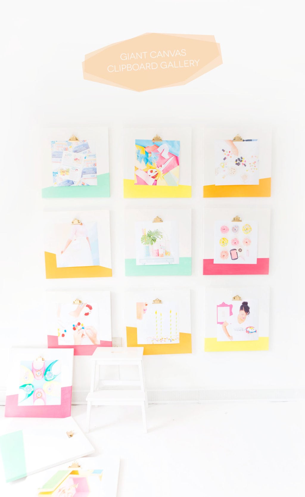 Make a huge statement with these DIY Canvas Clipboards. Perfect for displaying your favorite Instagram photos. 
