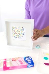 Dots have never been easier! Create this DIY Q-TIPS Mandala Art with supplies you already have on hand!