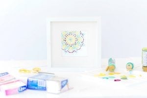 Dots have never been easier! Create this DIY Q-TIPS Mandala Art with supplies you already have on hand!