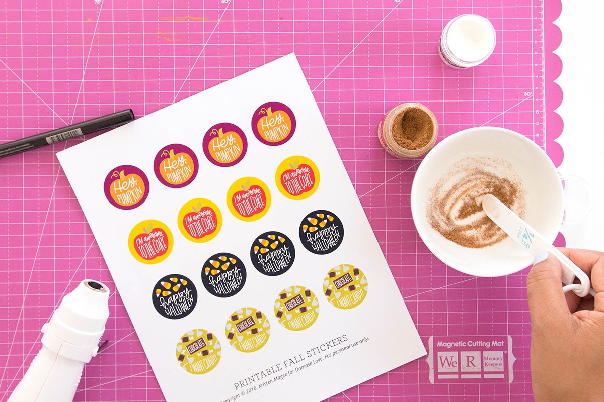 DIY Fall Scratch and Sniff Stickers - Damask Love
