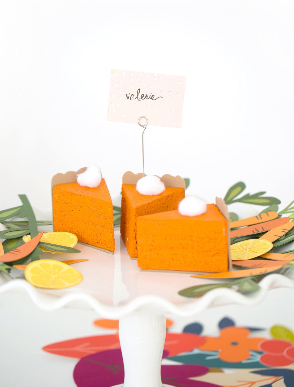 DIY Pumpkin Pie Placecards | damask love