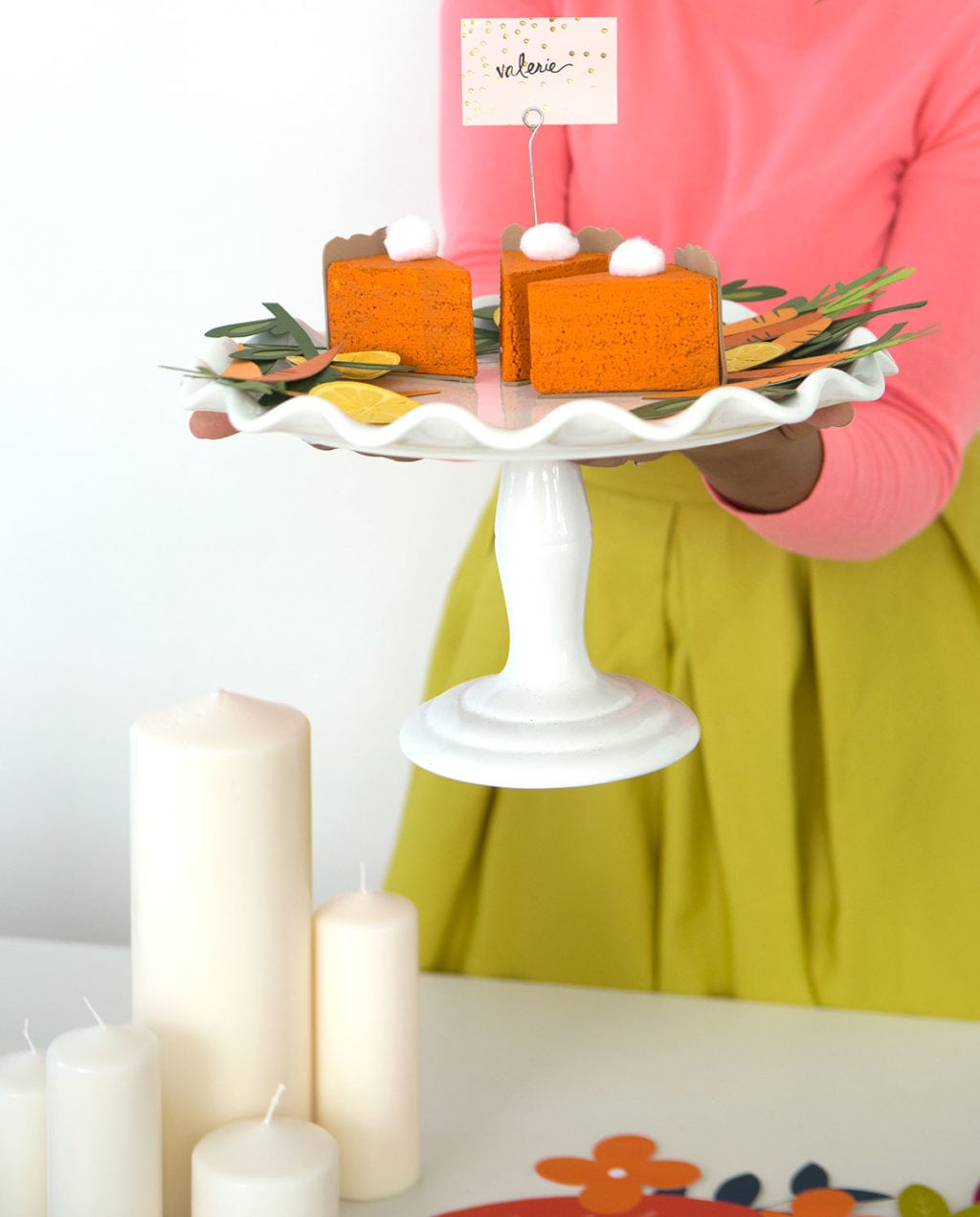 DIY Pumpkin Pie Placecards | damask love