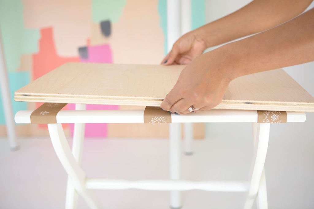 DIY Luggage Rack Ottoman | damask love