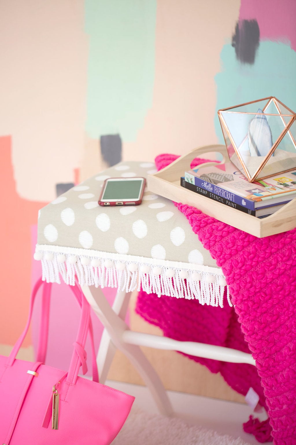 DIY Luggage Rack Ottoman | damask love