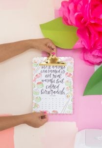 2017 Printable Coloring Calendar | Damask Love