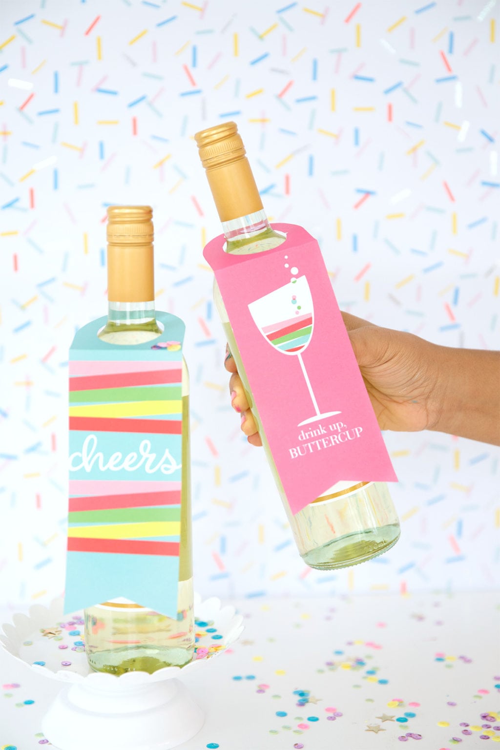 DIY Printable Wine Tags Damask Love