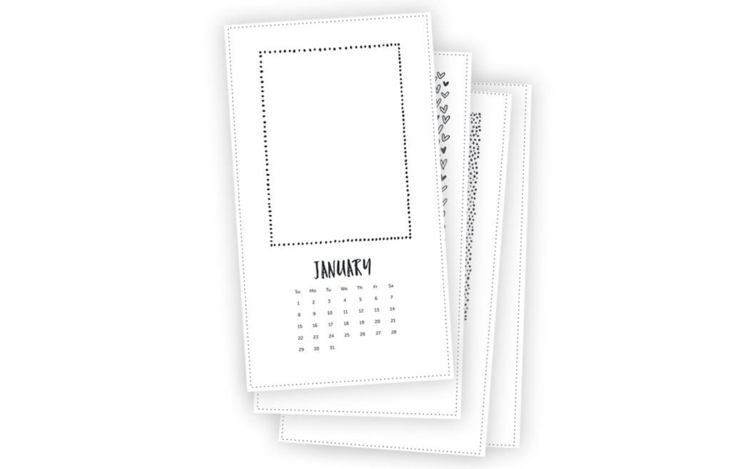 Printable Photo Calendar | damask love